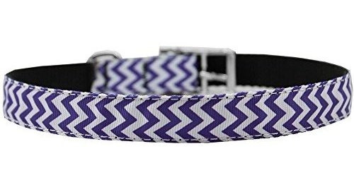 Mirage Pet Products Chevrons Nylon Dog Collar With Classic B