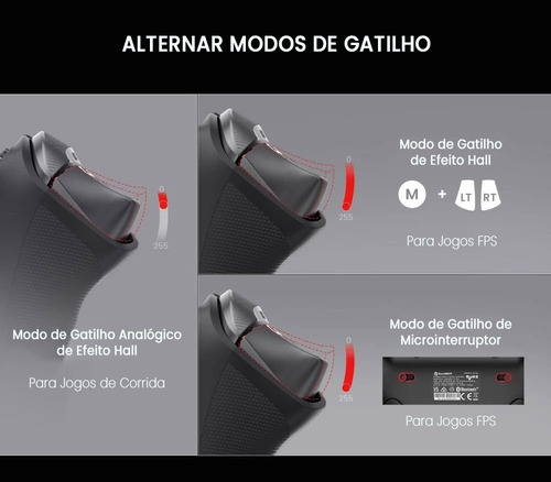Controle Gamesir Tarantula Pro, Rgb, Efeito Hall, Switch, Pc