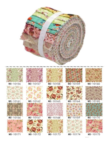 Patchwork Jelly Roll Tela 100% Algodón De 20tiras Marmoleada