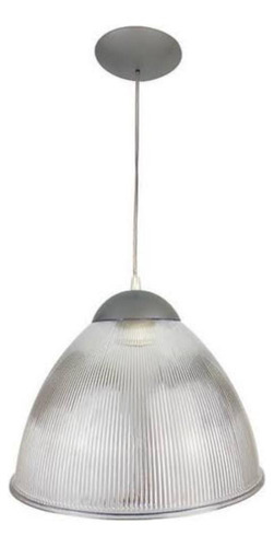 Kit 2 Lustre Pendente Galpão Comercio Prismático 16'' Cor Branco 220V