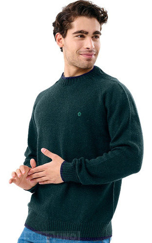 Sweater Hombre Pullover De Lana Con Cuello Redondo Kierouno