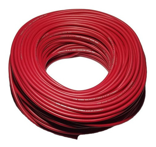 Rollo De Cable 30 Mts Microfono O Señal De Audio 2x24 Rojo