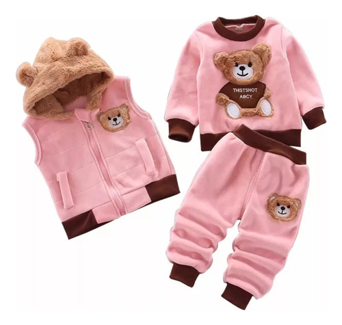 Kit 3 Sudadera Infantil, Conjunto Ropa Frío Invierno