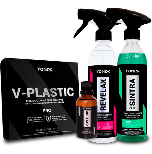 Kit Vitrificação Plástico Revelax + Sintra + Vplastic Vonixx