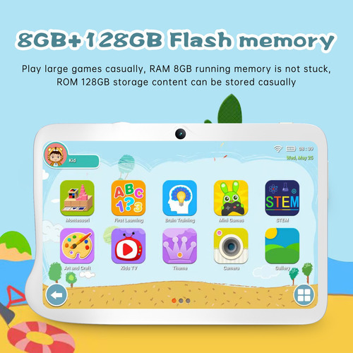 Q8c3 Tableta Inteligente Para Niños 8 + 128gb