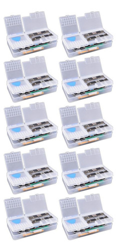 10 Cajas Plastica Celular Organizador Apilable Placa Ss001a