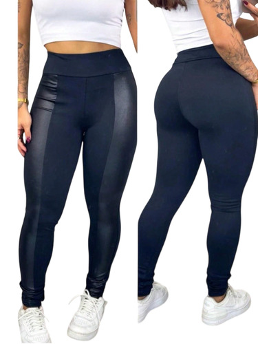 Calça Feminina Legging Montaria Flanelada Com Detalhes Cirrê