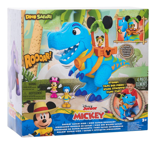 Mickey Mouse Funhouse Roarin' Safari Dino, Figuras De 4