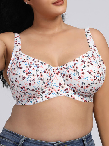 Brassiere Bra Plus De Talla Completa Para Mujer, Cobertura S