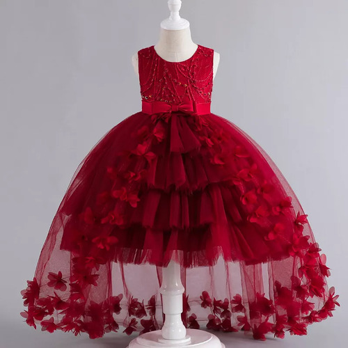 Vestido De Princesa De Flores Para Niña De 3 A 12 Años