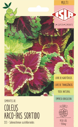 Imagem 2 de 2 de Sementes De Coleus Arco-íris Sortido Flor
