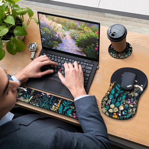 Alfombrilla Para Mouse Con Reposamuñecas, Alfombrilla Ergonó