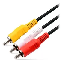 Comprar Cable De Video Rca 3x3 Audio Video 1.5 Metro Calidad Blister
