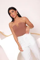 Comprar Blusa Feminina Tomara Que Caia Estilo Corselet Zíper Casual