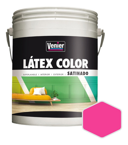 Látex Venier Satinado Int/ext Colores | 5 Colores | 4lt