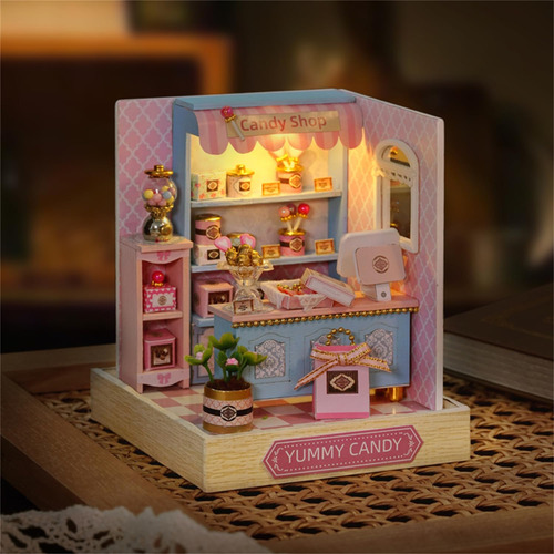 Casa De Muñecas En Miniatura Con Kit De Muebles Diy 3d