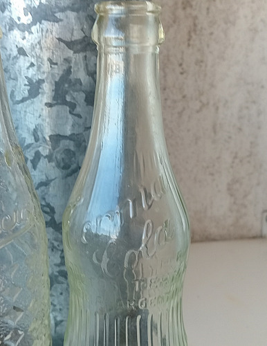 Antigua Botella Labrada  Terma Cola Pieza Única Impecable 