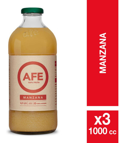 Jugo Afe Manzana Botella 3x1000cc