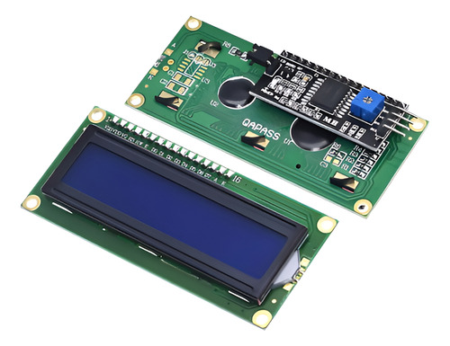 Display Lcd 16x2 1602 Fundo Azul C/ Modulo I2c Já Soldado