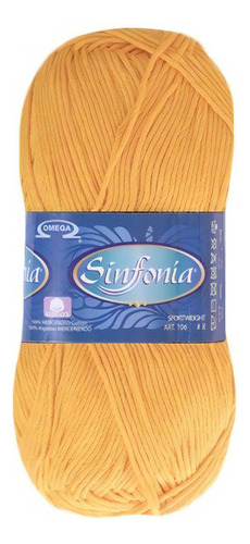 Hilaza Sinfonia Mayoreo Hilo Grueso Algodon 100g /p Color 834 Amarillo Intenso
