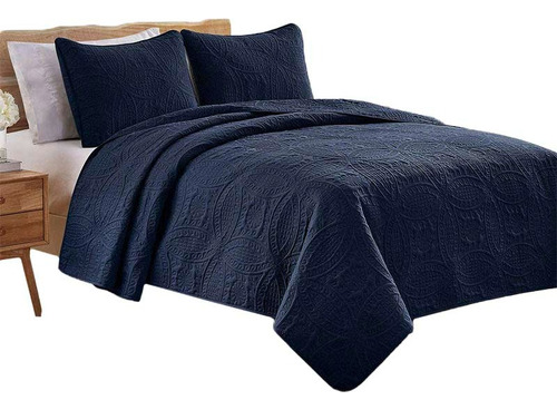 Cubrecama Quilt Reversible King 264x228cm + 2 Funda Almohada