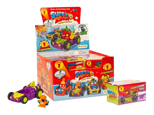 Super Zings Sorpresa Auto Vehiculo Con Figura Jlt Sz190301