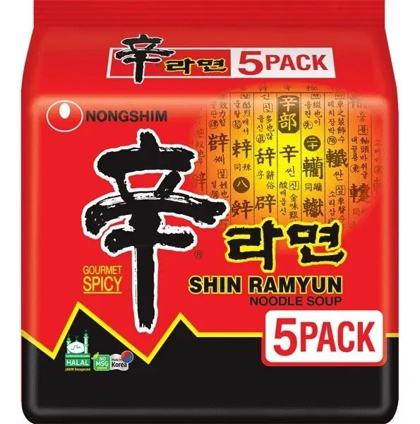 Ramen Coreano Shin Ramyun 5 Piezas 600g