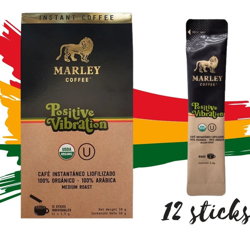 Café  - Marley Coffee - Positive Vibration     12 Sticks  