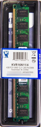 Memória Kingston Ddr3 4gb 1600mhz Desktop Kit C/10 Unidades