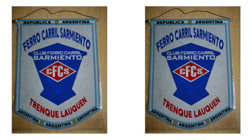 Banderin Mediano 27cm Ferro Carril Sarmiento Trenque Lauquen