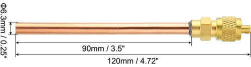 Válvula De Acceso De Servicio Sae De 1/4 Pulgadas X 1/4 PuLG