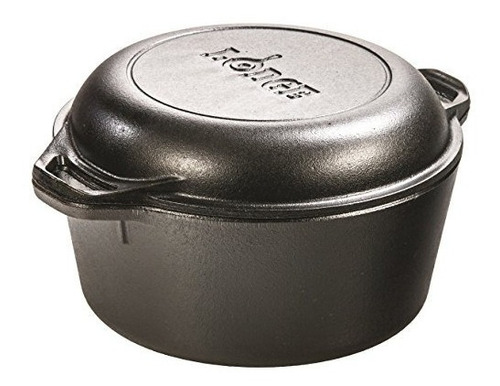 Lodge L8dd3 Horno Holandés Doble De Hierro Fundido 5quart