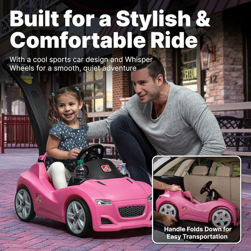 Coche Step2 Con Manija Para Llevar, Rosado