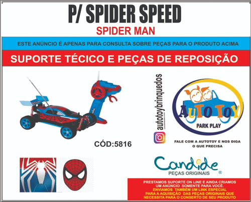 Spider Speed 5816 -  Spiderman - Peças De Reposição