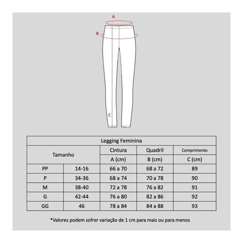 Imagem 6 de 6 de Calça Legging Leg #felpada Térmica