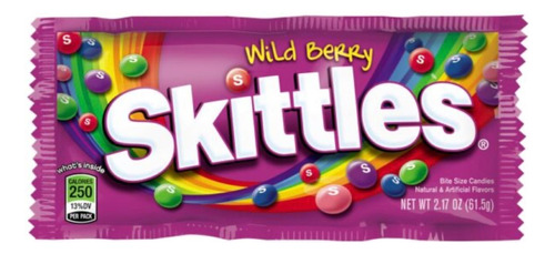 Caramelos Masticables Confitados Skittles Wild Berry 61.5g