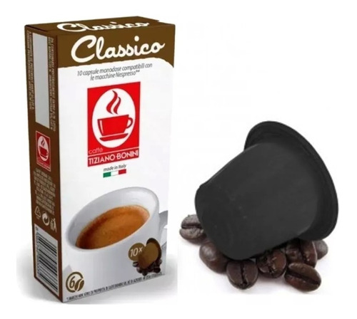 Cafe 10 Cápsulas Clasico Nespresso Compatibles Caffe Bonini