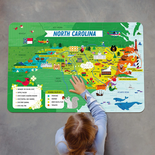 Puzzle Little Buffalo State, Carolina Del Norte, Niños De 4