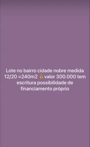 Lote À Venda No Bairro Cidade Nobre Em Ipatinga