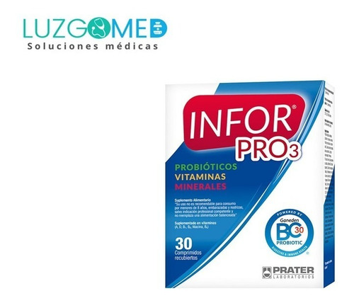 Infor Pro 3 Probióticos Vitaminas Minerales X30