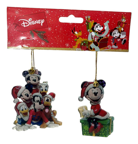 Conjunto 02 Enfeites Árvore De Natal Mickey Mouse Disney