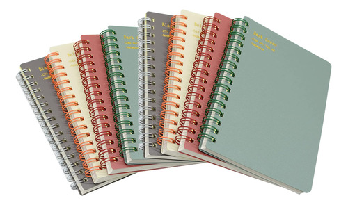 Cuaderno En Espiral, 8 Piezas De 4 Colores Tamano A6 De Tapa