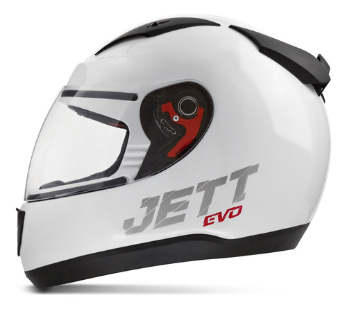 Capacete Moto Esportivo Fechado Jet Evo Line Solid Brilhante