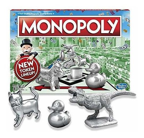 Monopoly Clásico Ahora Con Gato, Pato Y Dinosaurio