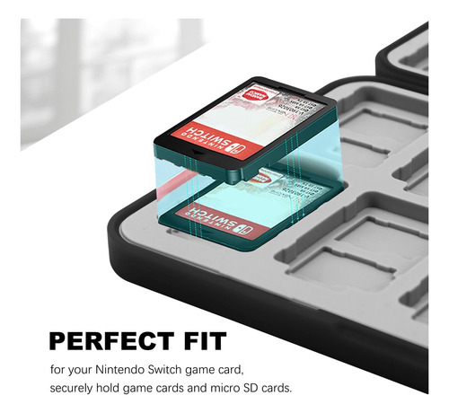 Capa De Jogo Fyy Nintendo Switch Preta Com Suporte 24 E 48