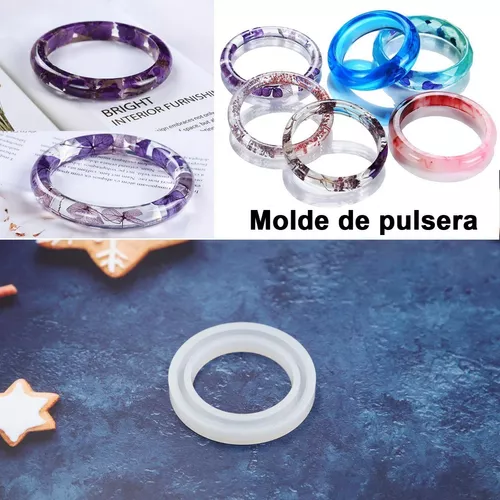 Set 94 Piezas Molde Silicona Resina Epoxica Joyería Artesani