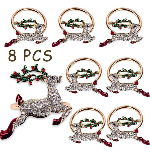 8 Piezas Servilleteros Navidad Servilletero Árbol Navidad Sa