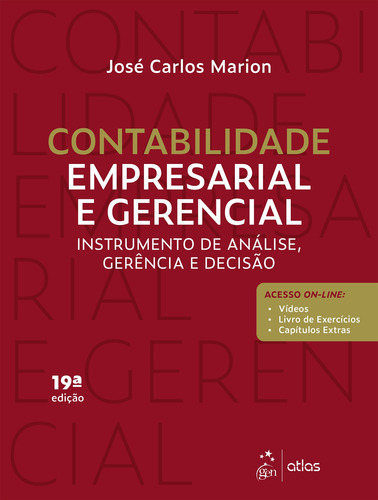 Contabilidade Empresarial e Gerencial, de Marion, José Carlos. Editorial GEN ATLAS, capa mole em português, 2022