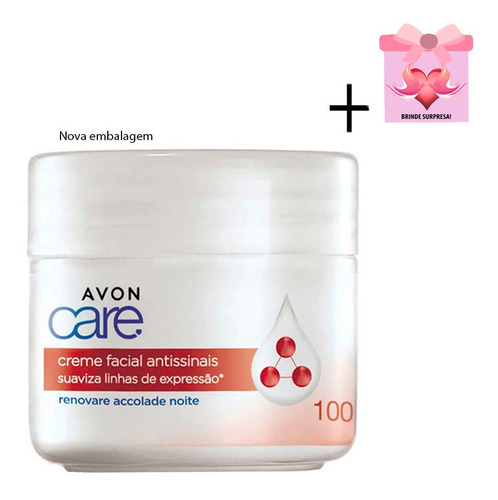 Avon Care Renovare Accolade Noite Com Colágeno 100g + Brinde