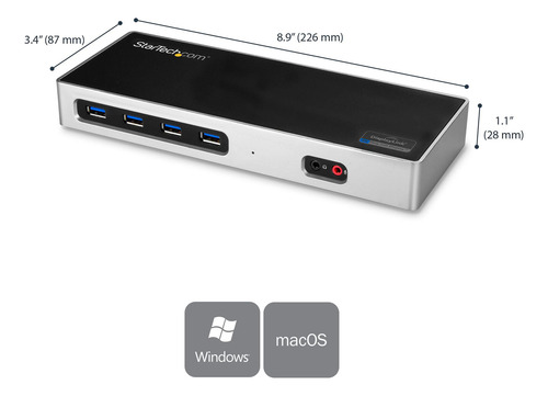 Docking Station Startech 4k 2 Monitores Usb-c Displaylink